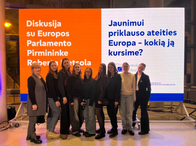 Diskusija su Europos Parlamento Pirmininke Roberta Metsola
