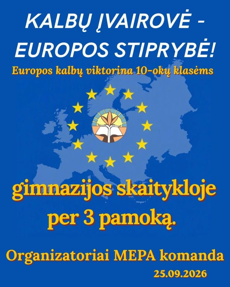 Klaipėdos ,,Aukuro” gimnazijoje Europos kalbų savaitė