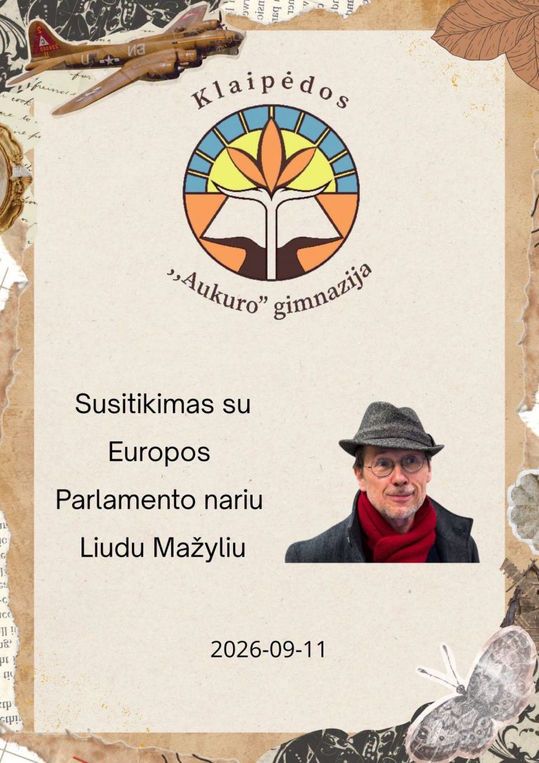 Susitikimas su Europos Parlamento nariu Liudu Mažyliu